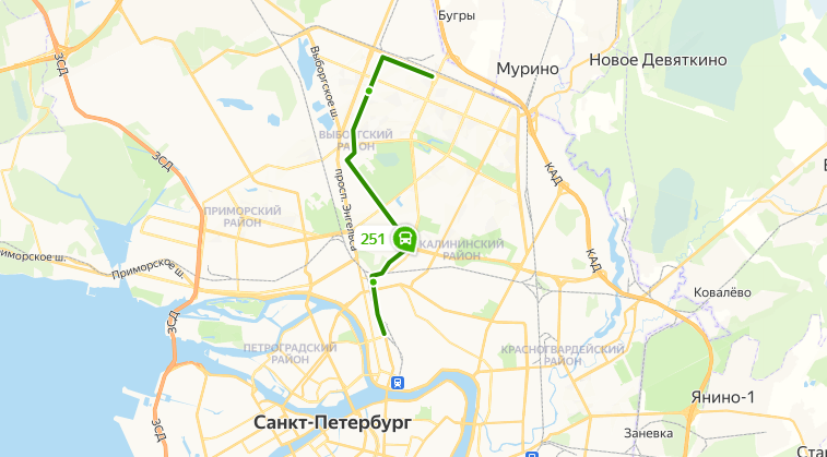 Петербуржцы не обнаружили новые автобусы на карте «Яндекса»